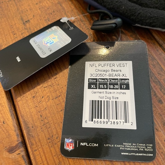 Bears NFL Pet Puffer Vest — NWT - Picture 2 of 5